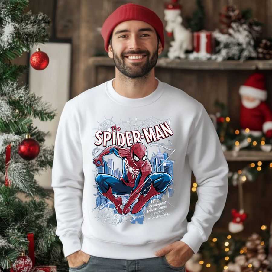 The Amazing Spider-Man Retro Comic Book Art Sweatshirt 2 The Amazing Spider-Man Retro Comic Book Art Sweatshirt 2